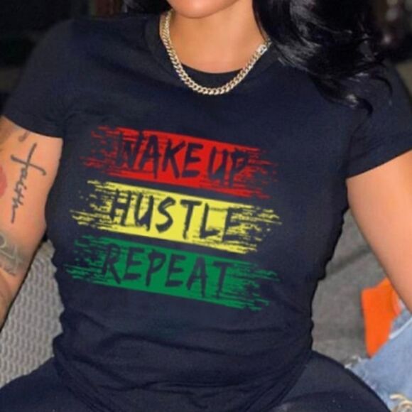 Causal letter print t-shirt  - Picture 1 of 1